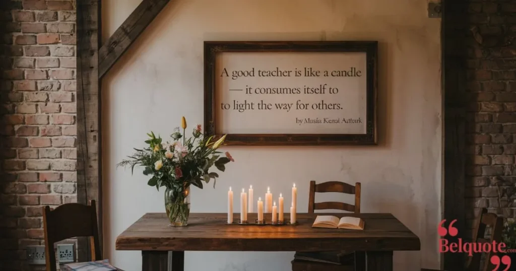 A Good Teacher Is Like A Candle