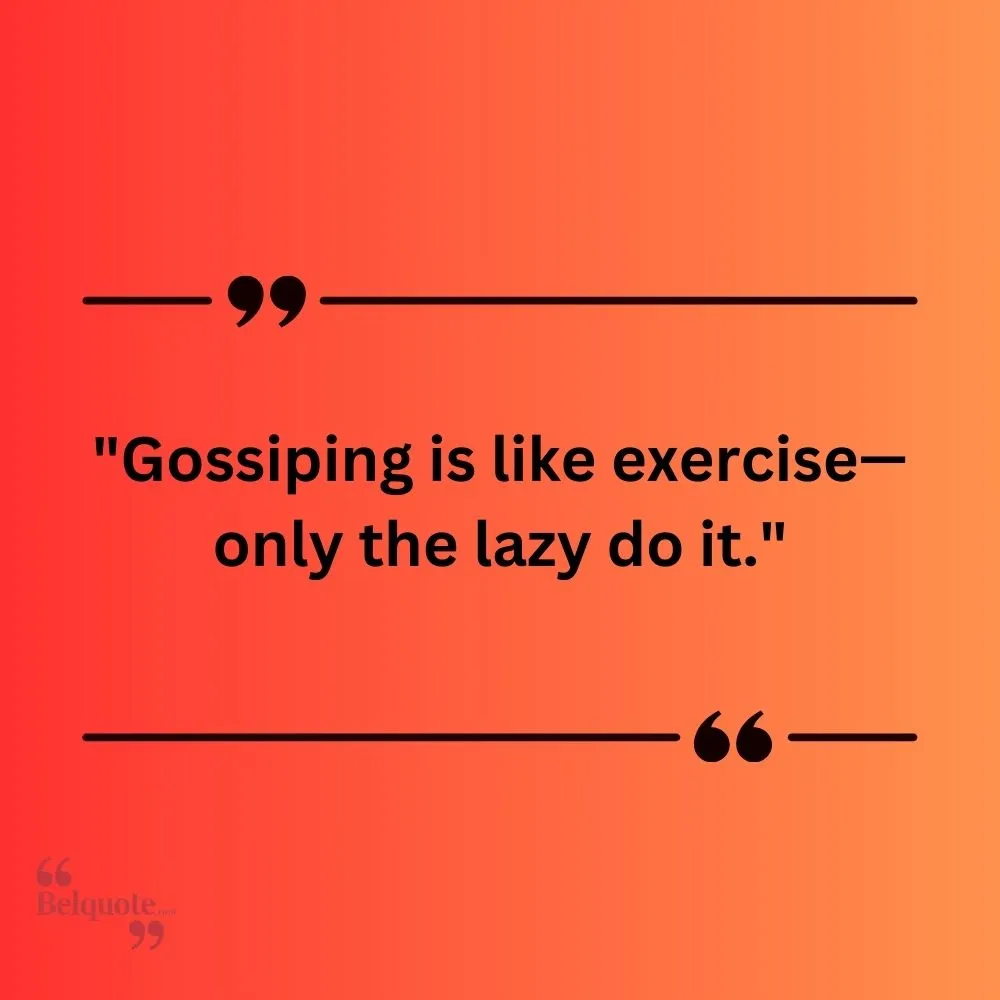 Gossiping Is Like Exercise