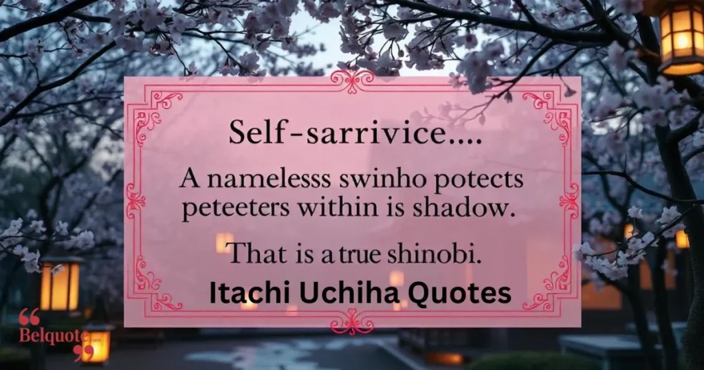 Itachi Uchiha Quotes