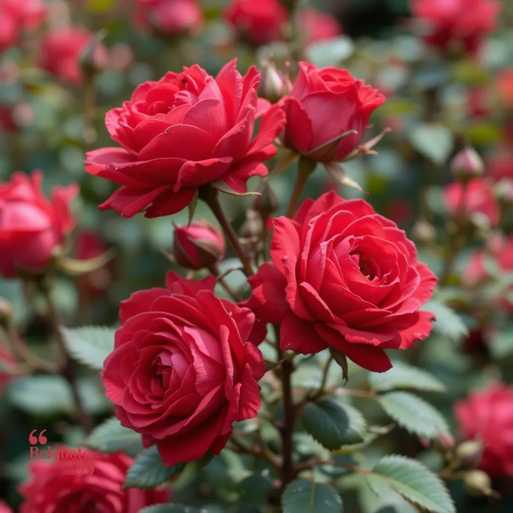 Red Roses Blooming Without A Sound