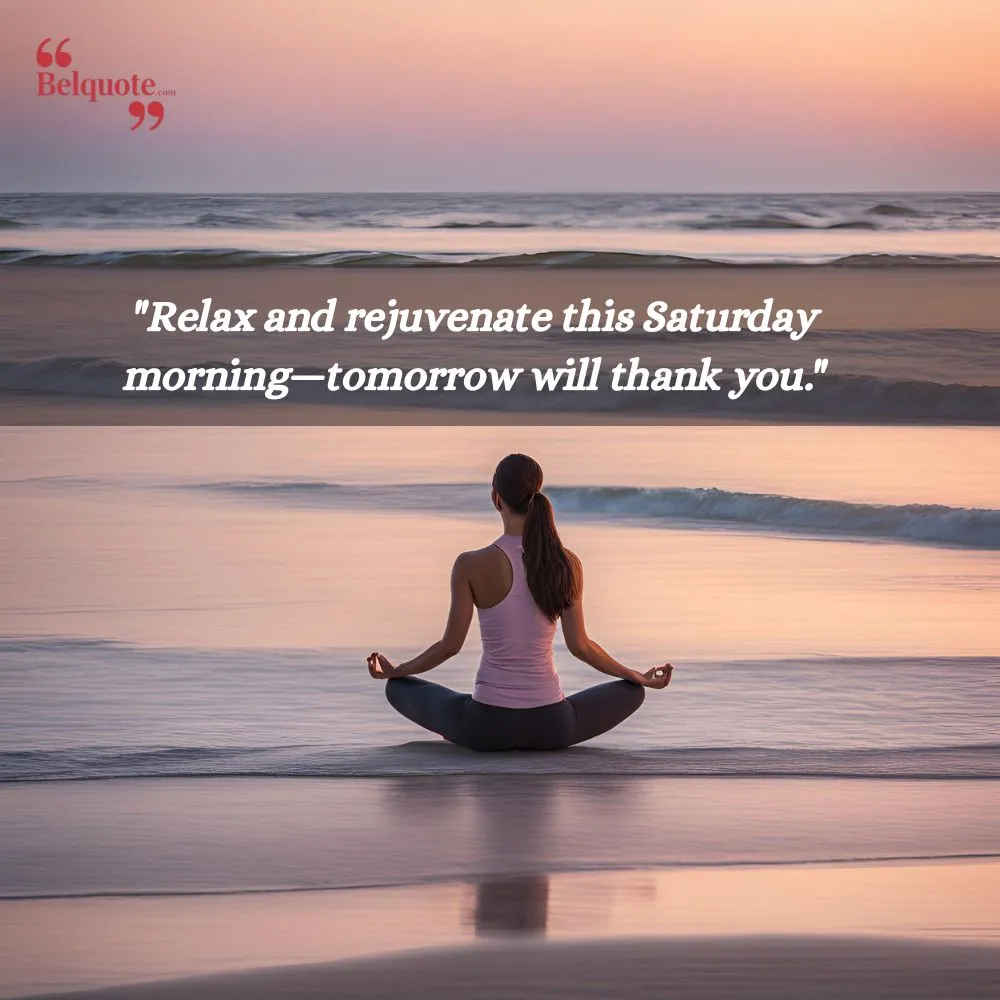 Relax And Rejuvenate This Saturday Morning