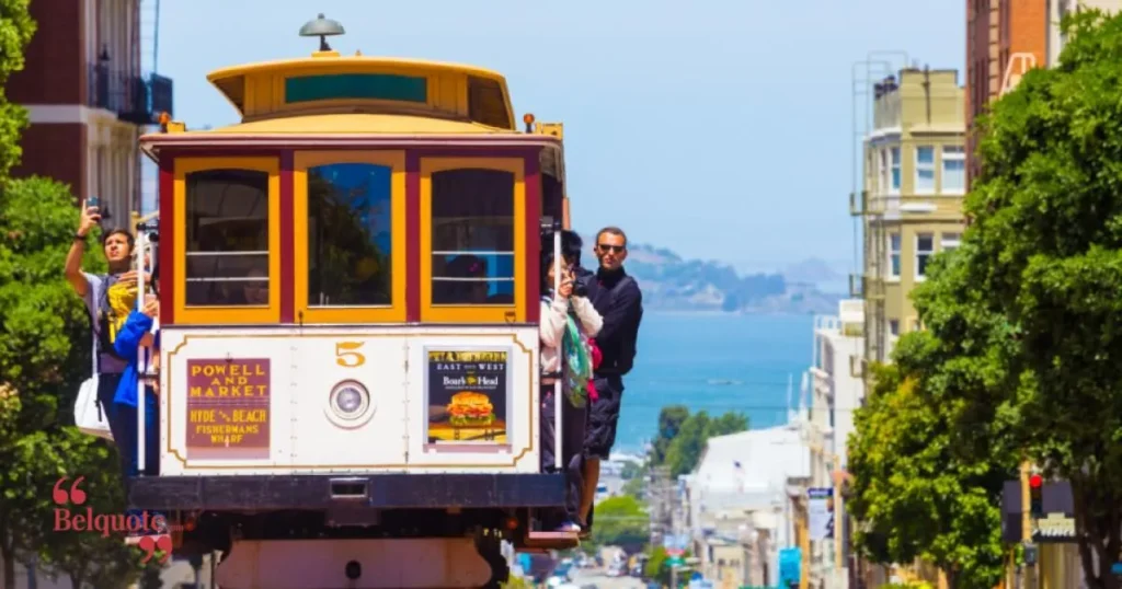 Riding A Cable Car In San Francisco