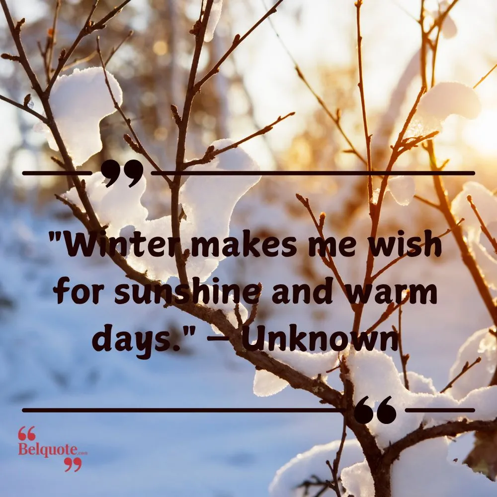 Winter Makes Me Wish For Sunshine